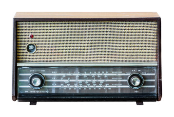 vintage radio isolated and save as to PNG file
