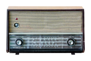 vintage radio isolated and save as to PNG file