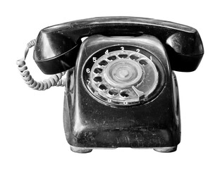 old telephone isolated and save as to PNG file