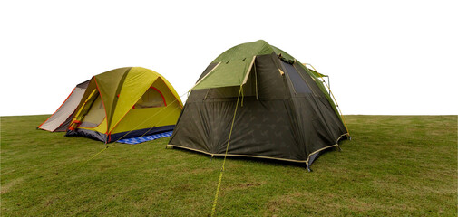 tent in the forest isolated and save as to PNG file