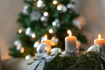 christmas decoration with candles