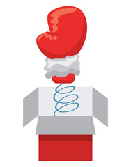 boxing day, glove jump in box