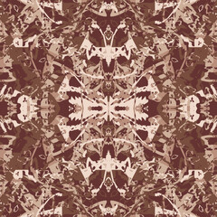 Obraz premium Seamless fractal pattern in vector format for printed fabrics or any other purposes. Every object is grouped base on color so the pattern is editable, tileable and easy to use. 