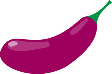 Organic eggplant isolated in PNG file. Healthy food and vegetables concept.