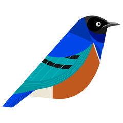 illustration of a Superb starling Bird ,vector ,eps, png , svg , jpeg	

