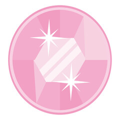 Fototapeta premium pink circle gemstone luxury