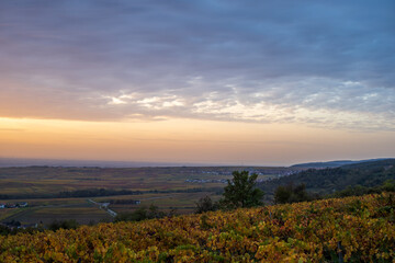 morgenrot über der landschaft