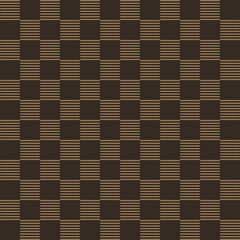 Seamless background brown check cross geometry line