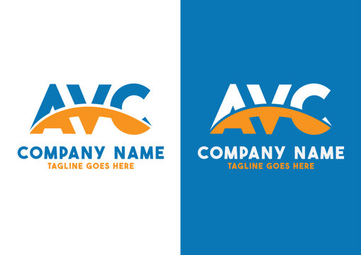 Letter AVC logo design vector template, AVC logo