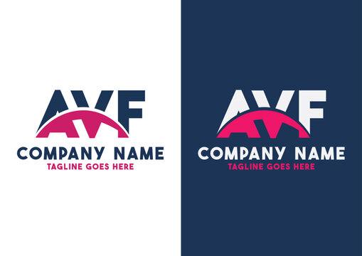 Letter AVF logo design vector template, AVF logo