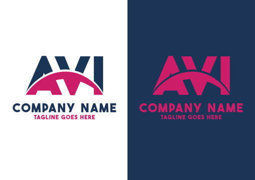 Letter AVI logo design vector template, AVI logo
