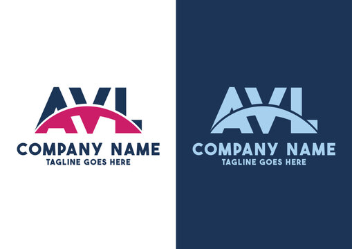 Letter AVL logo design vector template, AVL logo