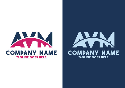 Letter AVM logo design vector template, AVM logo