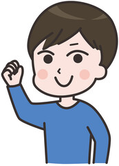 やる気のある男性のイラスト