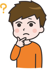 考える男性のイラスト