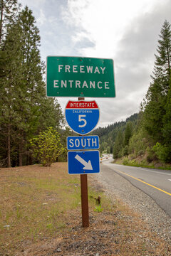 Signage for Freeway Entrance, Interstate 5 South