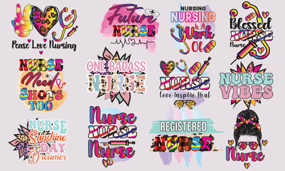 Nurse Sublimation Design Bundle