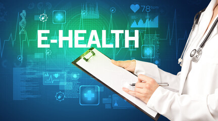 young doctor writing down notes