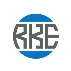 RKE letter logo design on white background. RKE creative initials circle logo concept. RKE letter design.