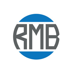 RMB letter logo design on white background. RMB creative initials circle logo concept. RMB letter design.