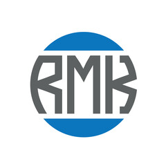 RMK letter logo design on white background. RMK creative initials circle logo concept. RMK letter design.
