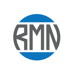 RMN letter logo design on white background. RMN creative initials circle logo concept. RMN letter design.