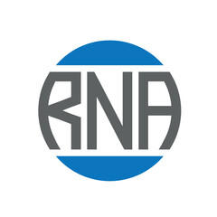 RNA letter logo design on white background. RNA creative initials circle logo concept. RNA letter design.