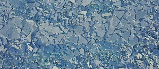 ice hummocks baikal top view texture, abstract background winter broken ice