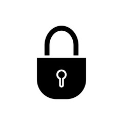 padlock ,icon,symbol,vector,template, flat,black