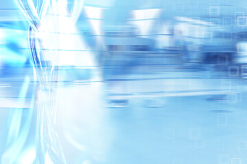 abstract blue background movement city inside