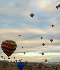 Balloon flight in Cappadocia in Turkey. High quality photo