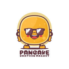 pancake cartoon mascot. food vector illustration