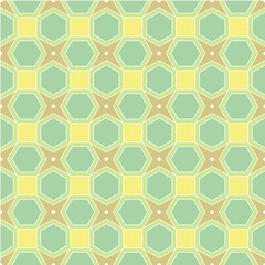 pattern of hexagons, stars and squares