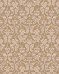 Seamless background image of vintage spiral cross flower leaf wall paper.