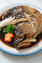 Boiled Fish Head with Soy Sauce