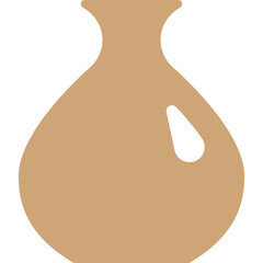 boho vase flat illustration