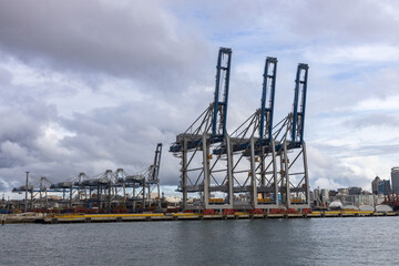 Fototapeta na wymiar Fergusson Container Terminal Auckland