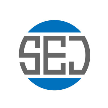SEJ letter logo design on white background. SEJ creative initials circle logo concept. SEJ letter design.