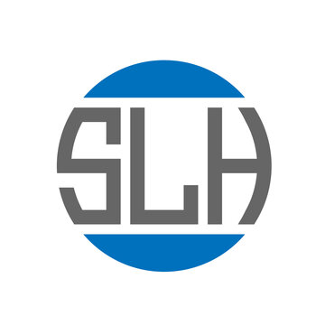 SLH letter logo design on white background. SLH creative initials circle logo concept. SLH letter design.