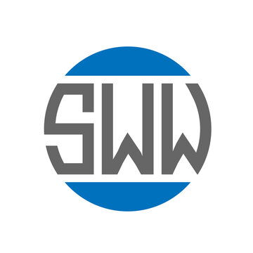SWW letter logo design on white background. SWW creative initials circle logo concept. SWW letter design.