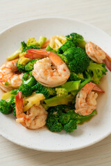 stir-fried broccoli with shrimps
