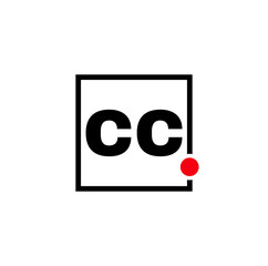 CC company name initial letters monogram. CC typography icon.