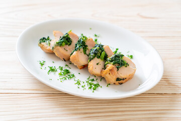 Chicken breasts stuffed with spinach and cheese