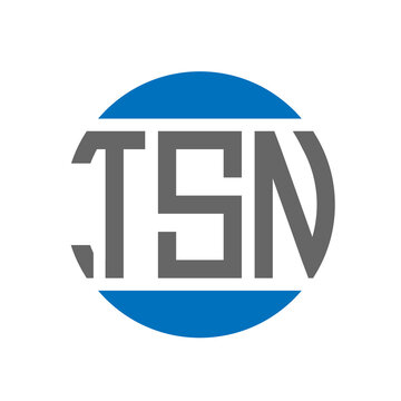 TSN letter logo design on white background. TSN creative initials circle logo concept. TSN letter design.