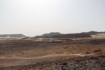 Hill and empty sky in Sinai desert