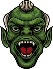 Vector illustration of zpmbie head