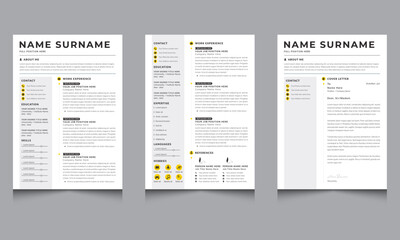 Creative resume, Professional Resume Layout, CV Templates, and Cover Letter Layout 
