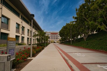 Beautiful view of the campus of San Diego State University.