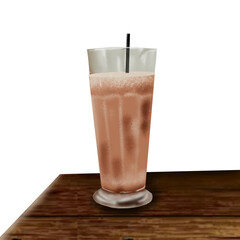 glass of milk with chocolate