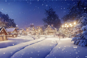 Naklejka premium Christmas atmosphere is everywhere, winter is coming